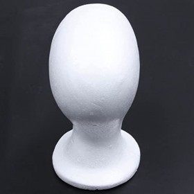 SAHROO Lot de 6 têtes de mannequin en mousse pour femme Blanc