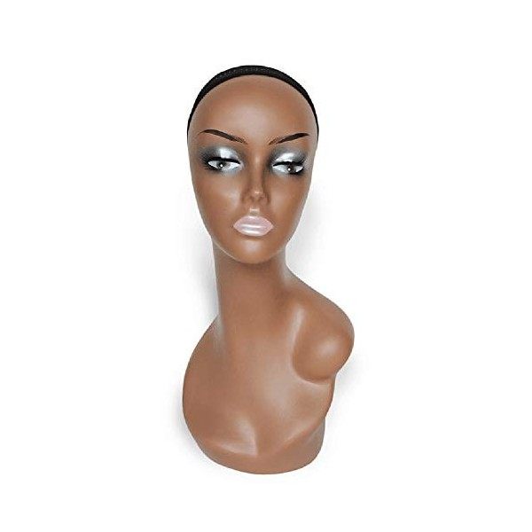 linn45youxian Modèle Ttête Féminine,Mannequin De Mannequin De Perruque De Cheveux De Perruque TêTe De Mannequin Femme Pour Pe