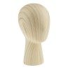 VIGAN Tête de mannequin mannequin en fibre de verre grain de bois - Support de présentation pour perruques, chapeaux, chapeau