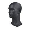 Tête de mannequin homme en PVC réaliste pour chapeau, lunettes de soleil, lunettes, casque - Finition mate - Noir