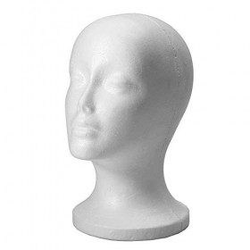 Tête de femme modèle féminin mousse de polystyrène mousse 3d tête perruque Affichage Manikin Mannequin Cheveux Srand décorati