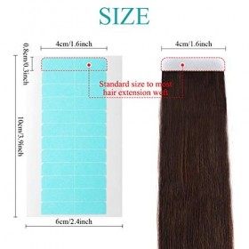 96pcs Bande dExtension de Cheveux Ruban Adhésif Double Face Adhésive pour le Remplacement de Trame de Cheveux