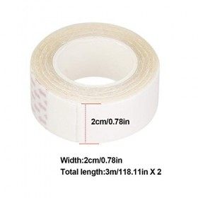 Natuce 2PCS 6 Mètres Perruque Ruban Adhésif, 20mm Extension de Cheveux Adhésif Double Face Colle Adhésif, Ruban Adésif, Perru