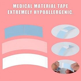 36pcs Bande de Colle pour Perruque, Ruban Adhésif Double Face Imperméable Invisible pour Perruques Lace Front Tape Perruque r