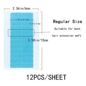 60Pcs Bande Adhesive Extension de Cheveux Ruban Adhésif Adhésive pour Les Extensions Tape-in Hair