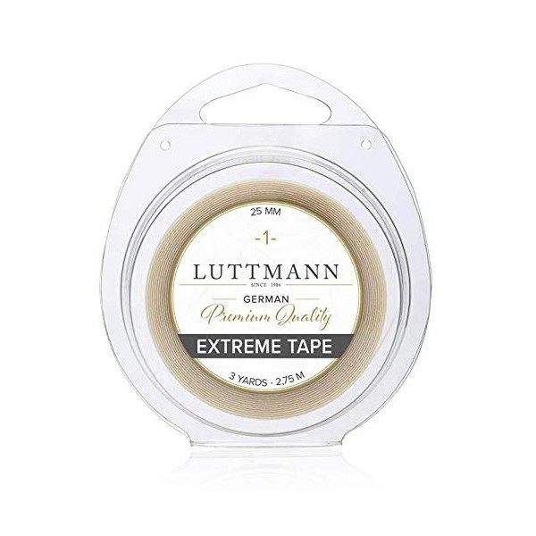 LUTTMANN® Extreme Tape - 25 mm de haute qualité extra Hold Ruban adhésif adhésif adhésif Lacefront transparent pour systèmes 