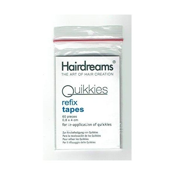 Hairdreams Lot de 60 bandes adhésives pour quikkies