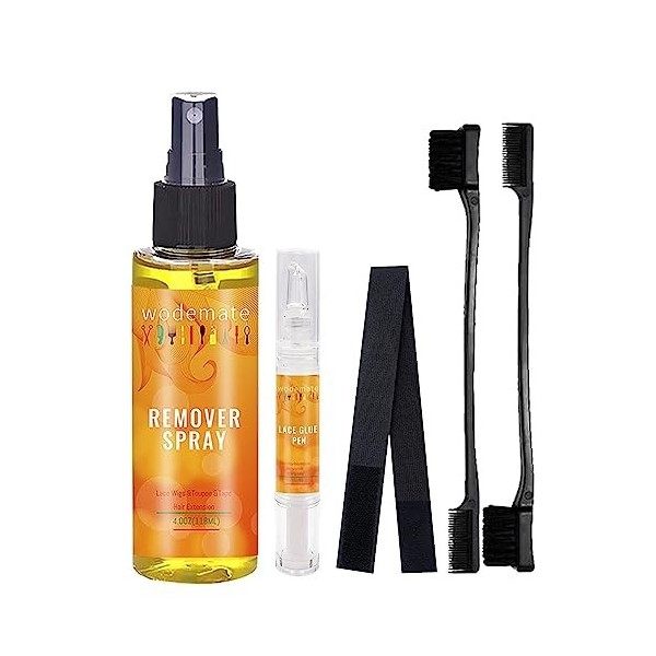 Laçage perruque colle 15ml et kit de dégraissage 118ml pour les perruques de laçage avant, Hair patch Poly System adhésif inv