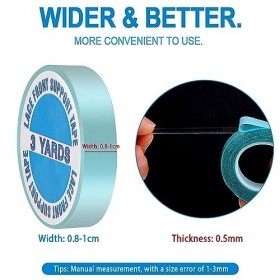 Paquet De 4 Ruban Adhésif Double Face pour Postiches Bandes Adhensive De Support De Perruque Avant De Lacet Double Face Pour 