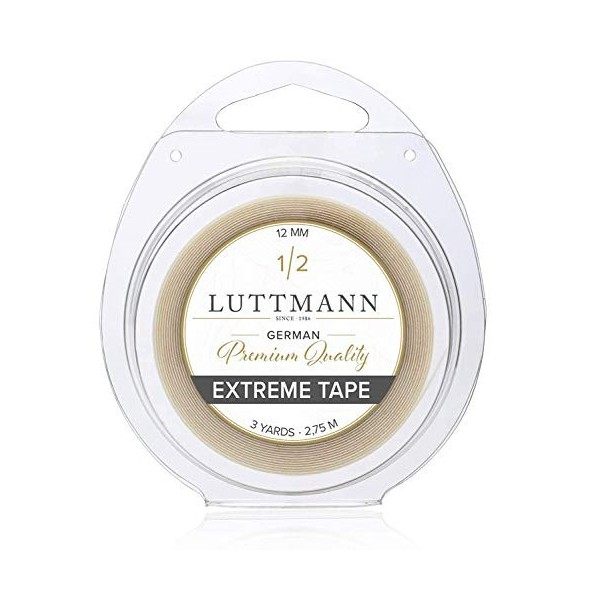 LUTTMANN® Extreme Tape - 12 mm de haute qualité extra Hold Ruban adhésif adhésif adhésif Lacefront transparent pour systèmes 