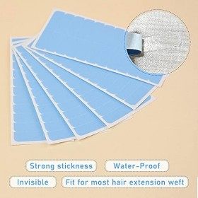 EBANKU 180pcs Bande dExtension de Cheveux, Ruban dExtension de Cheveux,Adhésive Double Face, pour Remplacement de Trame de 