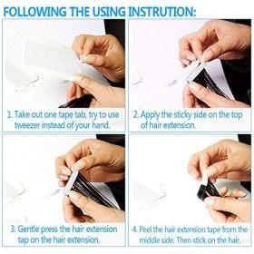 216 Pcs Bande Adhésive dExtension de Cheveux, Bande Adhesive Extension, Ruban Adhésif Double Face Pour Le Remplacement de Tr