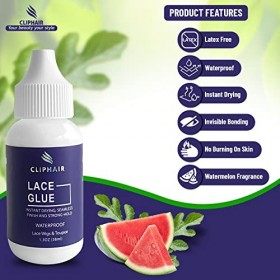 cliphair YOUR BEAUTY, YOUR STYLE Colle Dentelle | Colle pour perruque avant en dentelle | Colle à cheveux adhésive invisible 