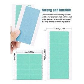 EBANKU 240 pcs Ruban Dextension De Cheveux, Adhésif Double Face Adhésive pour le Remplacement Imperméable À Leau Ruban pour