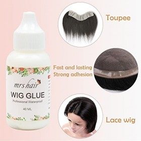 Colle Perruque, Wig Glue 40ml, Colle pour Perruque Lace Wig, Colle a Perruque for Lace Frontal Wig 1.3 oz, Easy to Apply Tran