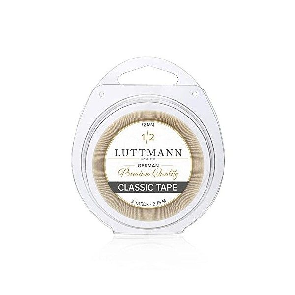LUTTMANN® Classic Tape - Rouleau adhésif transparent 12 mm x 2,75 m perruque de systèmes de cheveux de perruque perruque de p