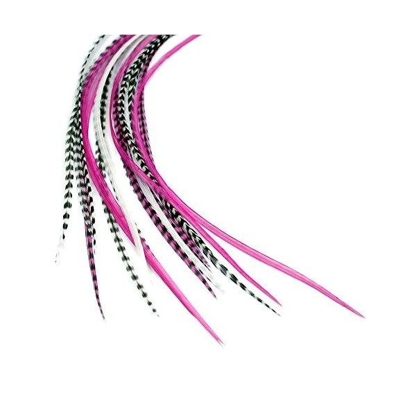 Extensions De Cheveux En Vraies Plumes + anneaux/boucle - Princess 10 plumes 