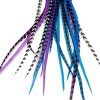 Extensions De Cheveux En Vraies Plumes + anneaux/boucle - Moonlight 5 plumes 