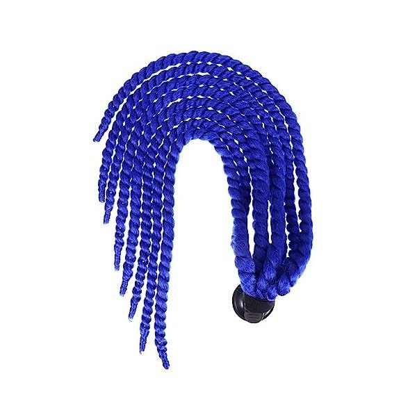 Toddmomy 2 Pièces Casque Dreadlocks Queue De Cheval Vélo Casque Cheveux Décorations Toupet pour Femmes Casque Cosplay Cheveux