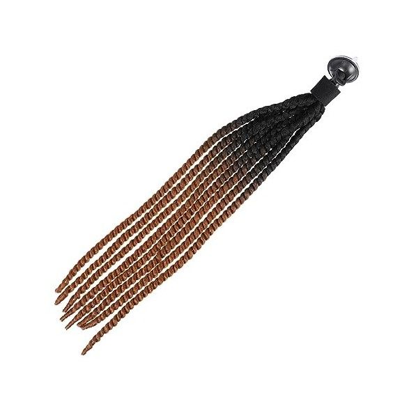 Toddmomy 2 Pièces Casque Dreadlocks Queue De Cheval Vélo Casque Cheveux Décorations Toupet pour Femmes Casque Cosplay Cheveux