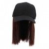 FRCOLOR Clavicule Perruque Cap DUne Seule Pièce Décor Casquette De Baseball Perruque Cheveux Raides Perruque Chapeau Perruqu