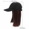 FRCOLOR Clavicule Perruque Cap DUne Seule Pièce Décor Casquette De Baseball Perruque Cheveux Raides Perruque Chapeau Perruqu