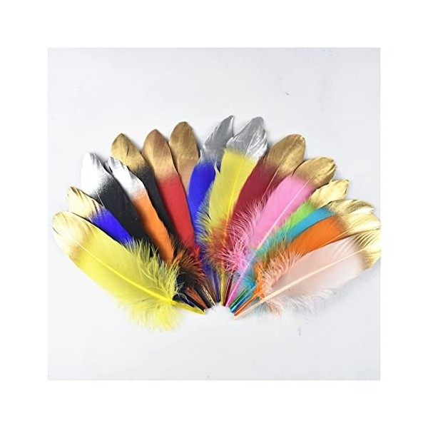 LUCEO 15-20cm/6-8 Plumes Naturelles de Canard for Artisanat Carnaval Assesoires décoration de Mariage