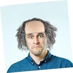 Beaupretty Perruque Homme Partie Perruques Hommes Accessoires Kit De Maquillage Cadre Noir Aîné