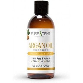 Fuse Scent Huile d’Argan 120ml de Maroc - Pressée à Froid pour le Corps, le Visage, les Cheveux et les Ongles – Huile Argan C