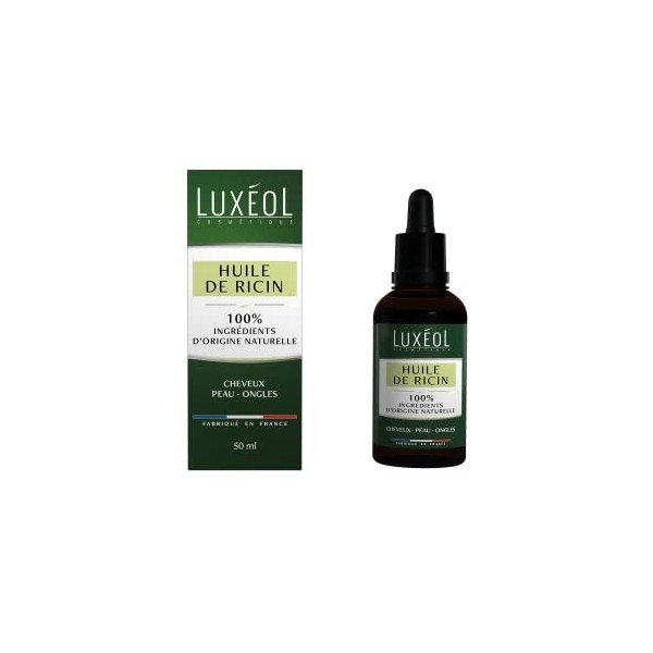 LUXÉOL - Huile De Ricin - Cheveux Ongles & Peau - Aide À Nourrir, Protèger, Fortifier & À Favoriser La Pousse Des Cheveux - 1