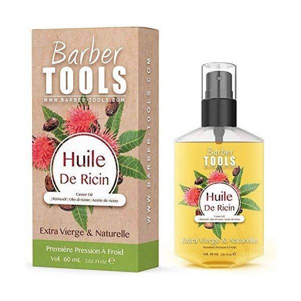 HUILE DE RICIN| 100% Pure, Naturelle & Pressée à Froid | Cils, Sourcils, Corps, Cheveux, Barbe, Ongles | Castor Oil, sans hex