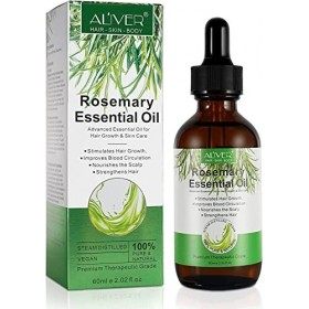 Huile de romarin pour la croissance des cheveux et les soins de la peau, pour la croissance des sourcils et des cils, 100% pu