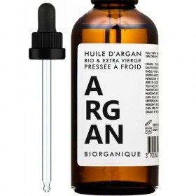 Huile dArgan 100% Bio, Pure et Naturelle - 50 ml - Désodorisée à la vapeur deau - Soin pour Cheveux, Corps, Peau, Ongles