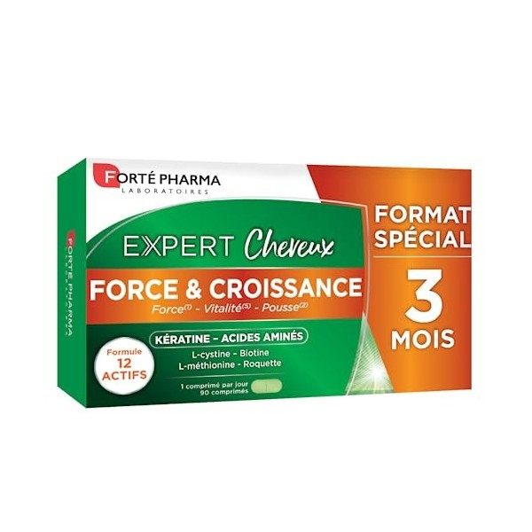 Forté Pharma - Expert Force & Croissance | Complément Alimentaire Cheveux - Fortification & Pousse des Cheveux | Roquette, Ké