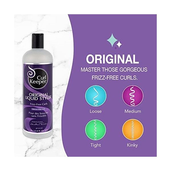 Curl Keeper Original Liquid Styler Frizz-Free Curls For Unisex 33.8 oz Oil