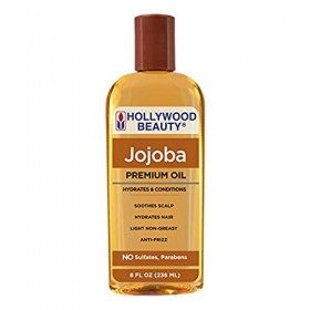Hollywood Beauty Huile de jojoba pour hydrater et entretenir tous les types de cheveux 236 ml