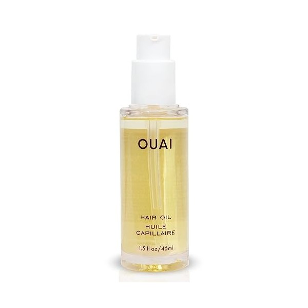 OUAI Huile capillaire,Huile multitâche qui protège contre les dommages causés par les UV et la chaleur,Ajoute une brillance e