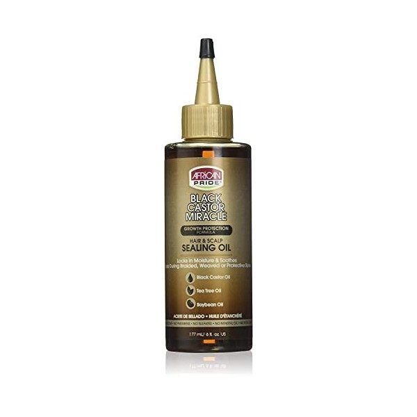 African Pride Black Castor Miracle Olio per capelli e cuoio capelluto 6oz