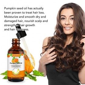 Citrouille Huile pour la Croissance des Cheveux, Huile pour Cheveux, des Sourcils et des Cils, Pousse Cheveux Huile, Huile de