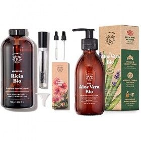 Bionoble Huile de Ricin Bio 100ml - 100% Pure, Naturelle et Pressée à Froid - Cils, Sourcils, Corps, Cheveux, Barbe, Ongles &