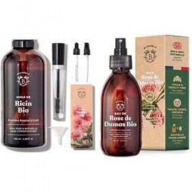 Bionoble Huile de Ricin Bio 100ml - 100% Pure, Naturelle et Pressée à Froid - Cils, Sourcils, Corps, Cheveux, Barbe, Ongles &