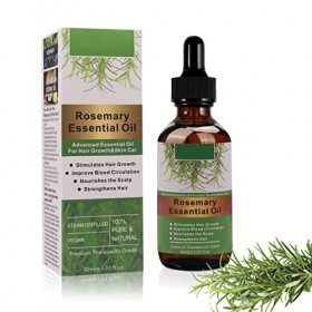 Sérum de Croissance de Cheveux, Nourrit le Cuir Chevelu Prévenant la Chute des Cheveux Huile de Romarin Cheveux pour la Crois