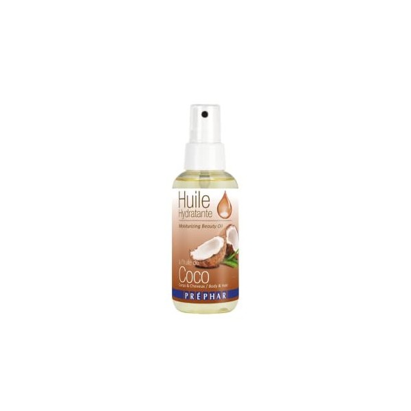 2 Sprays dHuiles Cosmetique Huile de Coco Cheveux Ongles Visage Lèvres Corps Accélère la Pousse des Cheveux, Cils et Ongles 