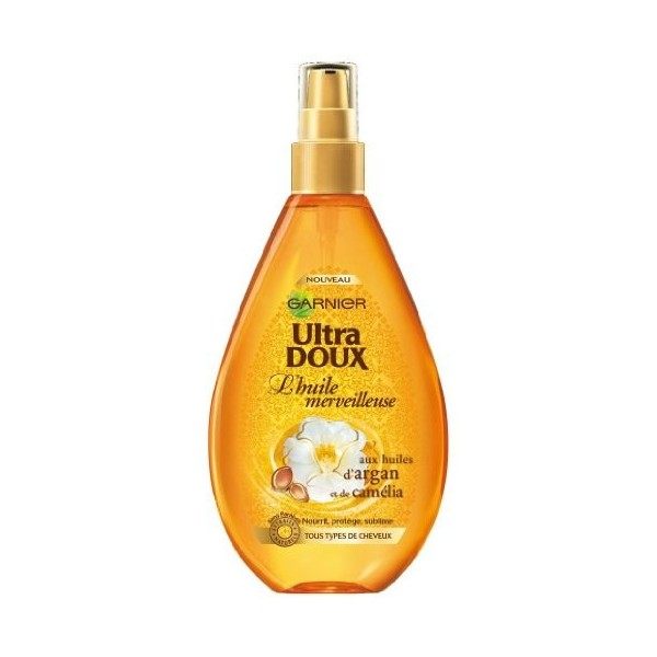 Garnier Ultra Doux Huile Merveilleuse aux Huiles dArgan et Camélia tous type de cheveux - 150 ml