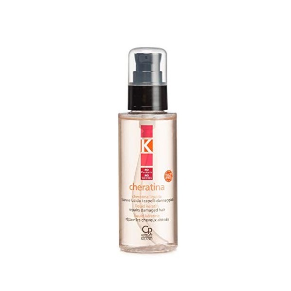 K-Cheratina Liquida - Serum Cheveux - Sérum Professionnel à la Kératine Hydrolysée et Huile dArgan pour Cheveux Abîmés - Tra