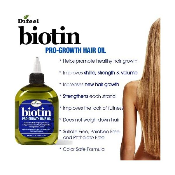 Difeel Huile capillaire Premium à la biotine 230 ml