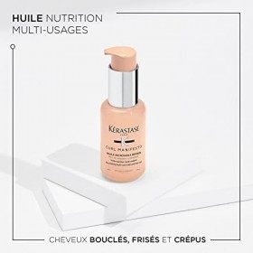 Kérastase, Curl Manifesto, Huile Nutrition Multi-Usages Cheveux et Cuir Chevelu, Pour Cheveux Frisés & Crépus, Huile Sublime 