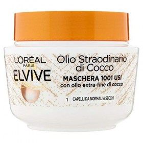 LOréal Paris Masque Nourrissante Elvive Huile Extraordinaire Huile Fin de coco pour cheveux normaux à secs, 300 ml