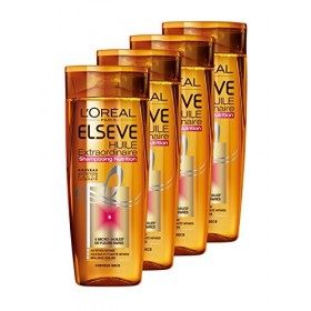 LOréal Paris Elsève Huile Extraordinaire Shampooing Nutrition pour Cheveux Secs 250 ml - Lot de 4