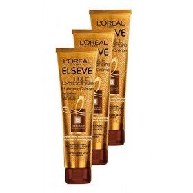 LOréal Paris Elsève LOréal Paris Huile-en-Crème de Nutrition sans Rinçage pour Cheveux Très Secs et Frisés 150 ml - Lot de 